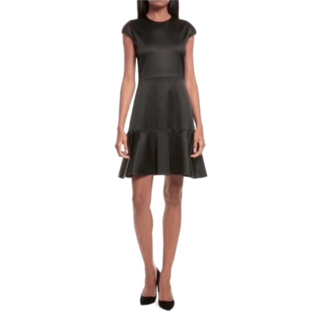 Theory Cap Sleeve Black Dress